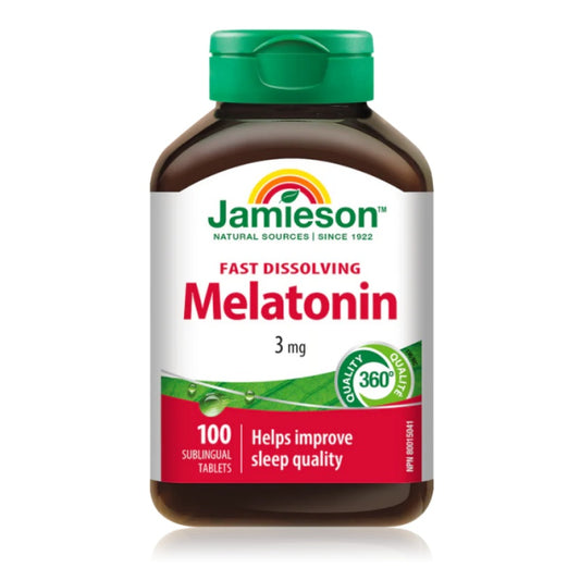 【优惠组合】2瓶 x Jamieson 健美生 褪黑激素片剂, 3毫克, 100片