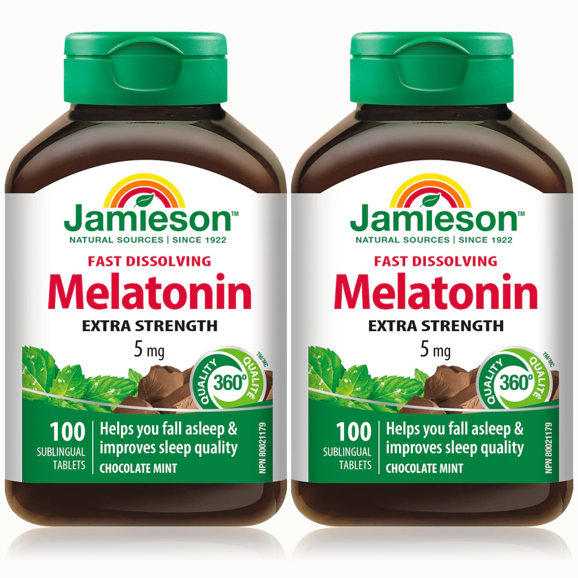2 x Jamieson Melatonin 5 mg Fast Dissolving 100 tablets Bundle