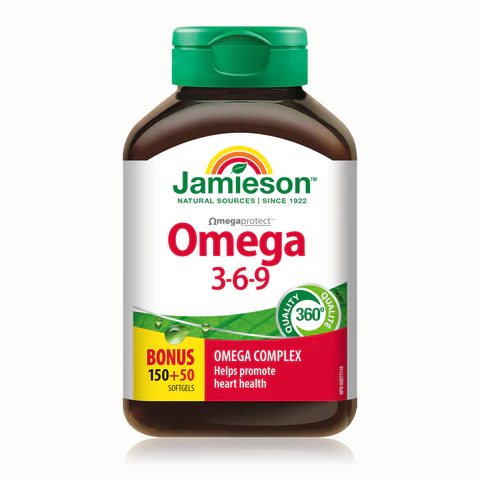 【優惠組合】2瓶 x Jamieson 健美生 Omega 3-6-9 魚油，150+50粒