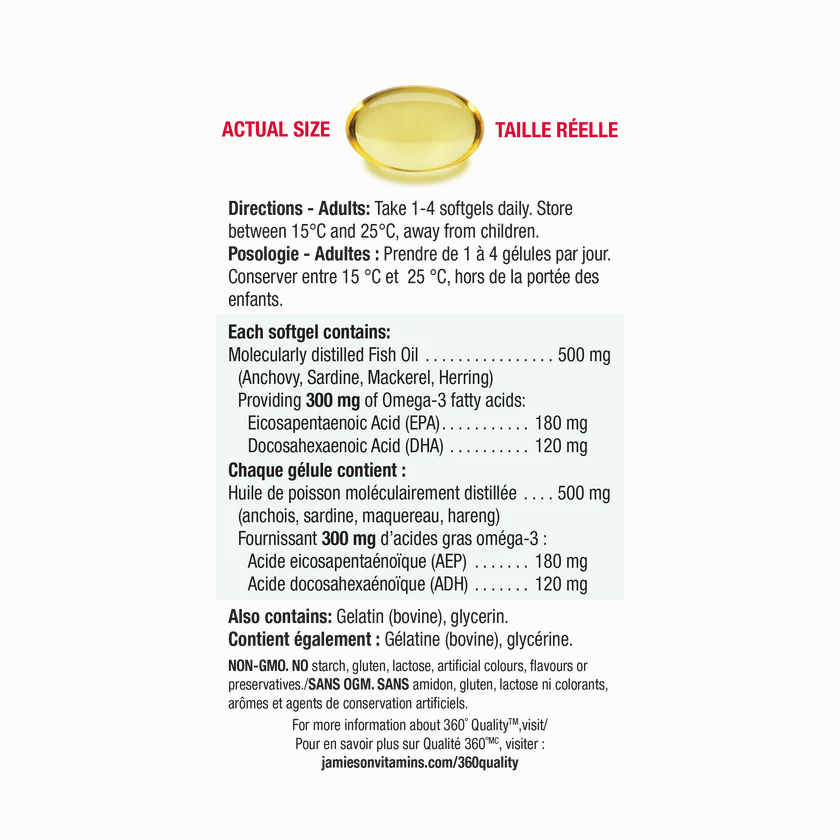 Jamieson Omega-3 Select Mini 200 softgels