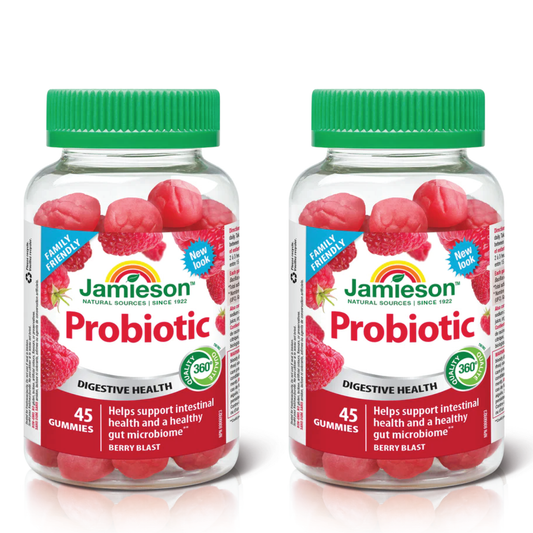 2 x Jamieson Probiotic Gummies Berry Blast 45 Gummies Bundle