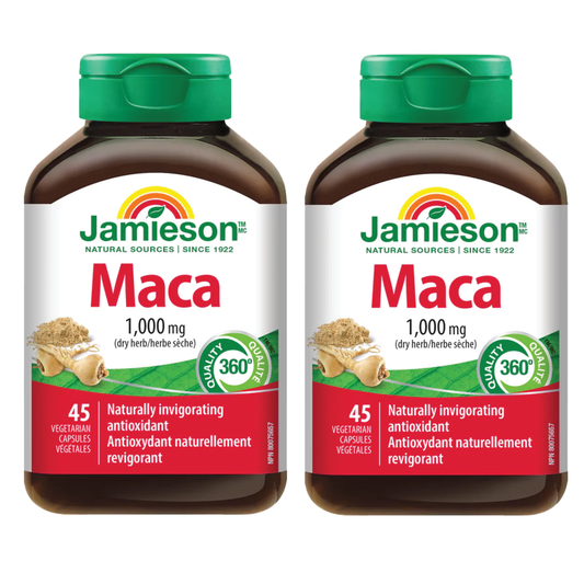 【優惠組合】2瓶 x Jamieson 瑪卡1000毫克，45粒素食膠囊