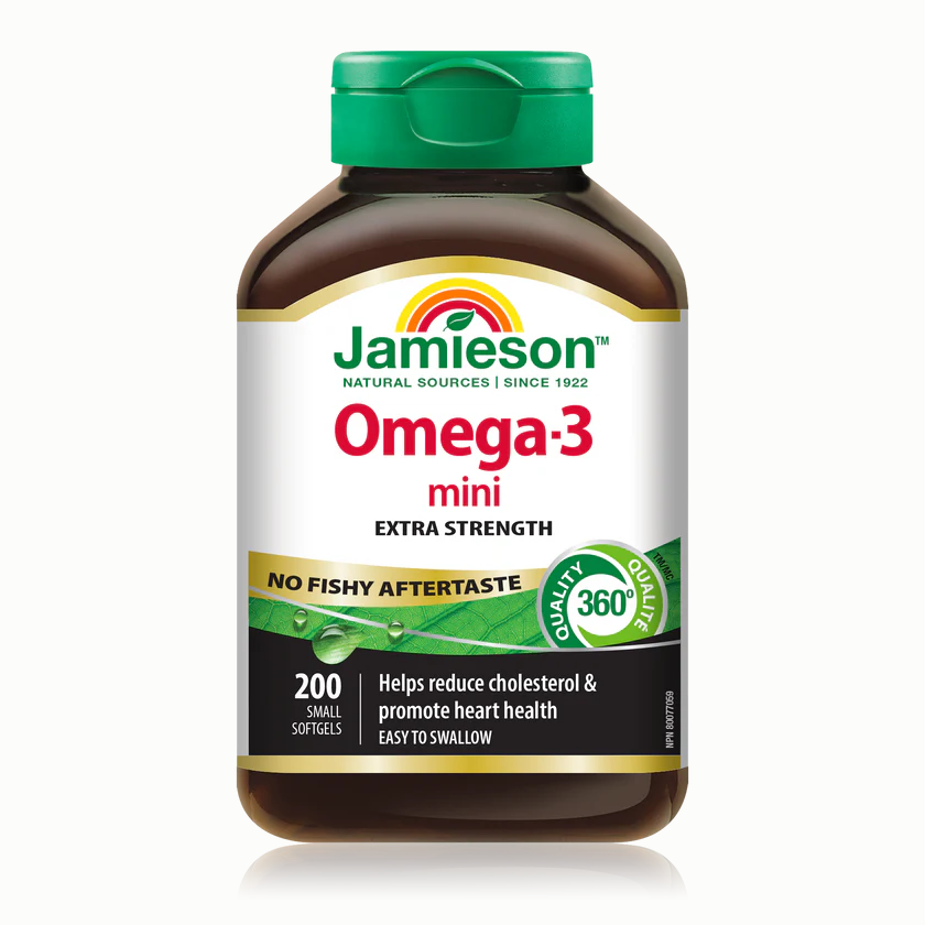 Jamieson Omega 3 Extra Strength Mini 700mg, 200 softgels 健美生 bottle photo