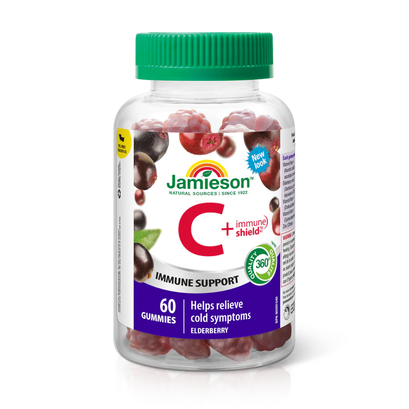 Jamieson Vitamin C + Immune Shield Elderberry 60 gummies