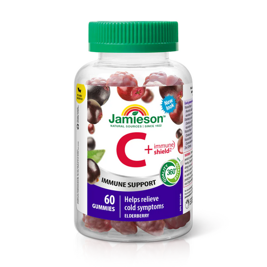 【优惠组合】2瓶 x Jamieson 维生素 C +免疫盾接骨木萃取（缓解感冒症状)，60 粒软糖
