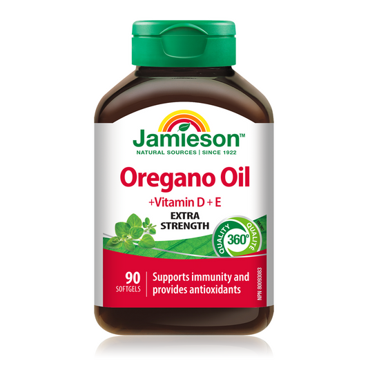 Jamieson 强效牛至油，含维生素D+E，90粒软胶囊