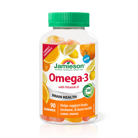 Jamieson Omega-3 Gummies | Family Friendly, 90 Gummies