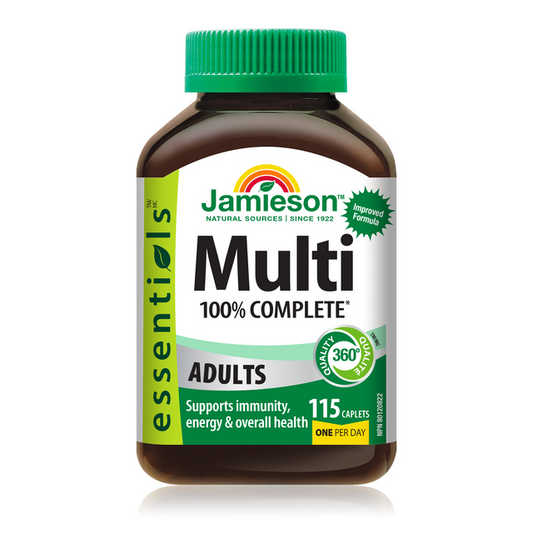 Jamieson Essentials 100% Complete Multivitamin for Adults, 115 caplets