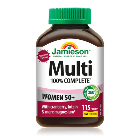 Jamieson 100% Complete Multivitamin Women's 50+, 115 caplets