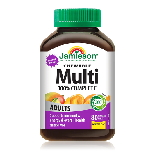 Jamieson 100% Complete Multi 80 Chewable Citrus tabs