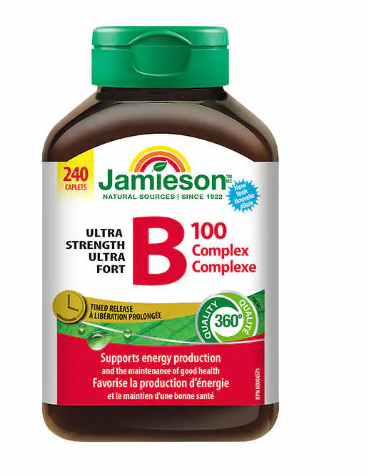 Jamieson Vitamin B Complex 100mg, Timed Release, 240caplets