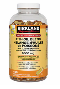 Kirkland Signature 100% 野生魚油混合野生三文魚油，1000毫克，400粒