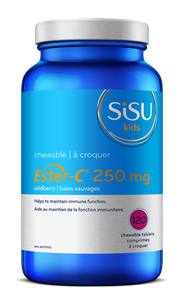 SISU Kids Ester-C® 250 mg, Natural Orange Flavour, 120 chewable Tablets