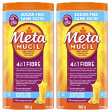 MetaMucil Fibre Therapy Duo Pack, 4in1, Orange Flavour, 662g X 2