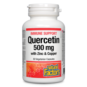 Natural Factors Quercetin 500 mg  with Zinc & Copper 60 vegetarian capsules