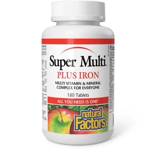 Natural Factors  成人綜合維他命礦物質（含鐵劑）, 180錠