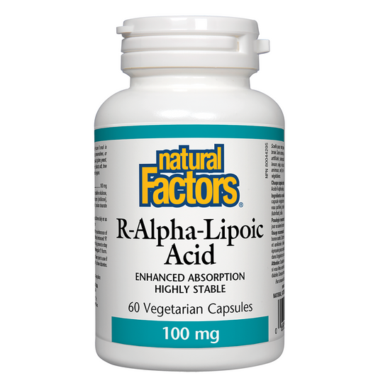 Natural Factors R-Alpha-Lipoic Acid, 100 mg, 60 capsules