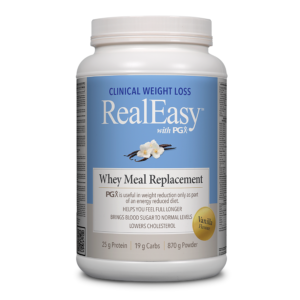 Natural Factors RealEasy™ with PGX® Whey Meal Replacement Vanilla, 870g