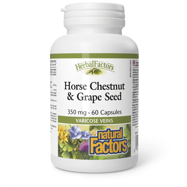 Natural Factors Horse Chestnut & Grapeseed 350 mg Canadian Vitamin Shop natvd.com