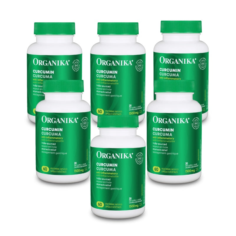 [优惠组合] 6瓶 x Organika 姜黄素，保肝利胆，500毫克，60粒