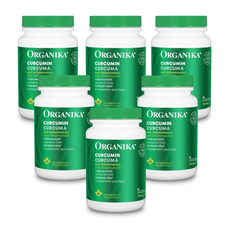 6x Organika Curcumin 500mg 120 capsules Bundle