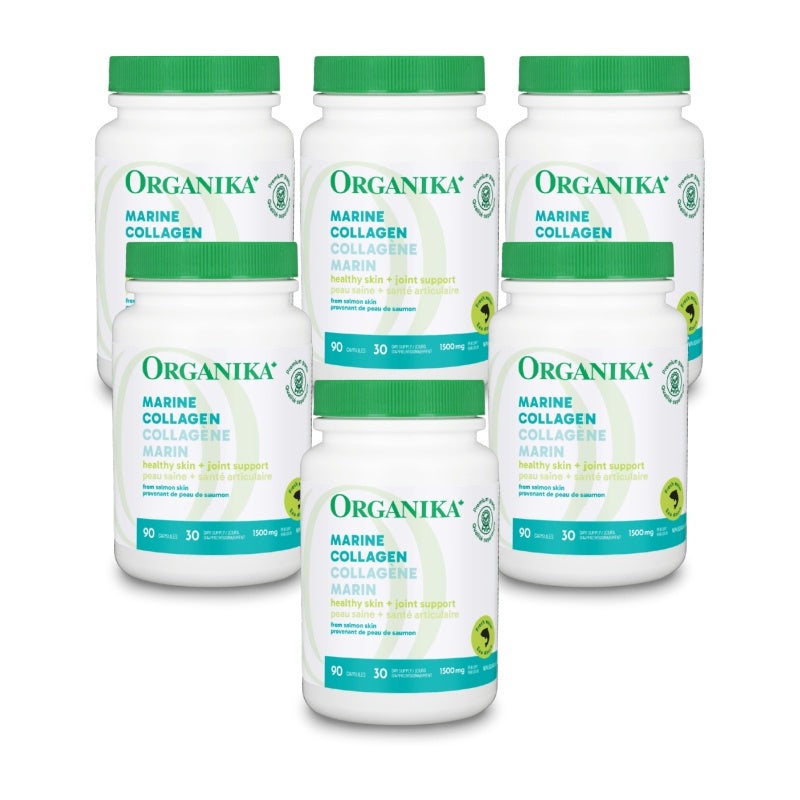 6x Organika Marine Collagen 500mg 90 capsules Bundle
