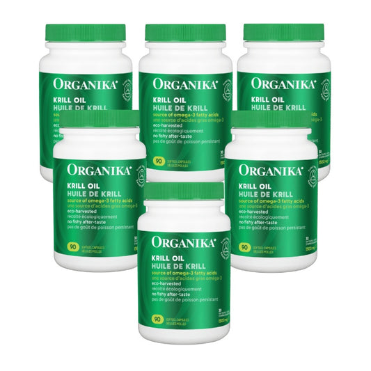 6x Organika Krill Oil 500 mg 90 softgels Bundle