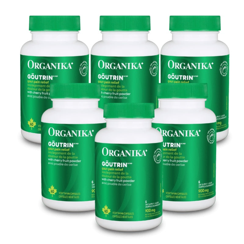 【優惠組合】6瓶 x Organika 天然特效痛風靈, 含黑櫻桃天然降尿酸, 390毫克, 120粒