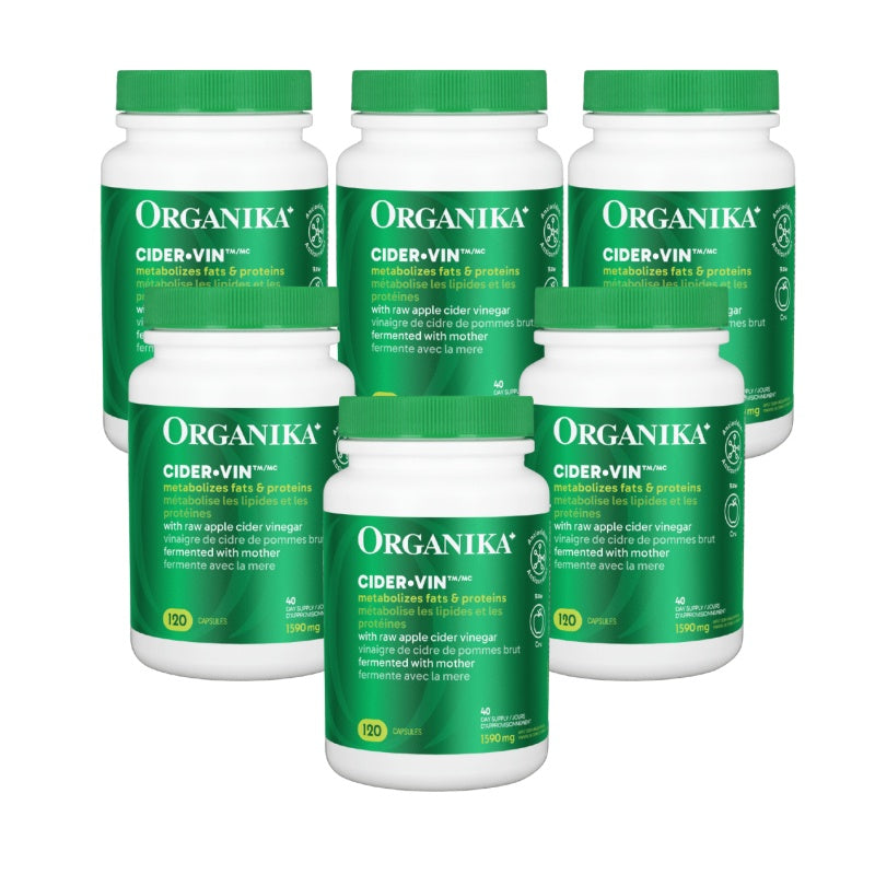 6x Organika Cider Vin 120 capsules Bundle