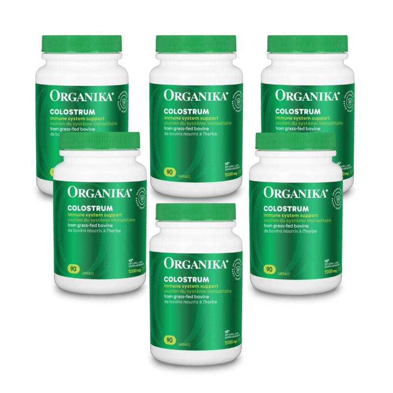 [优惠组合] 6瓶 X Organika 牛初乳 500 毫克，90 粒