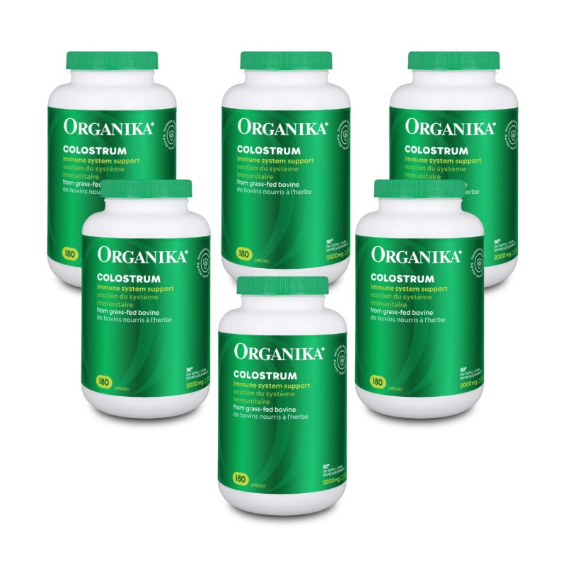 [优惠组合] 6瓶 X Organika 牛初乳 500 毫克，180粒