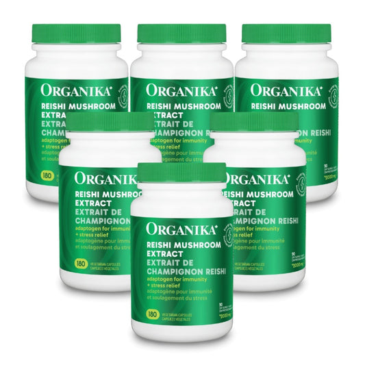 6x Organika Reishi Mushroom 250 mg 180 capsules Bundle