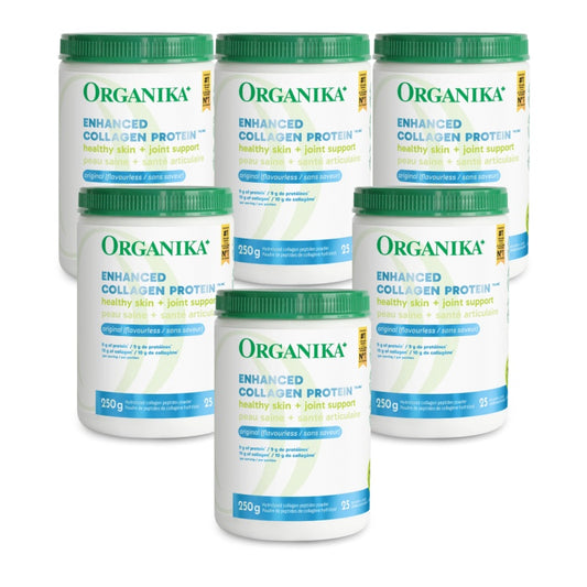 6x Organika Enhanced Collagen Powder Original 250g Bundle