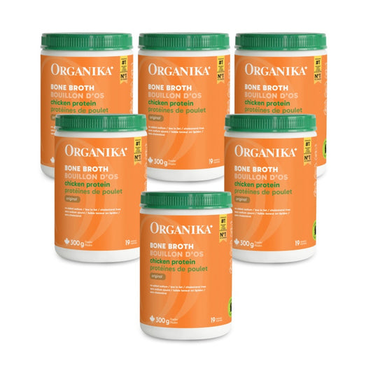 6x Organika Chicken Bone Broth Original Protein Powder 300g Bundle