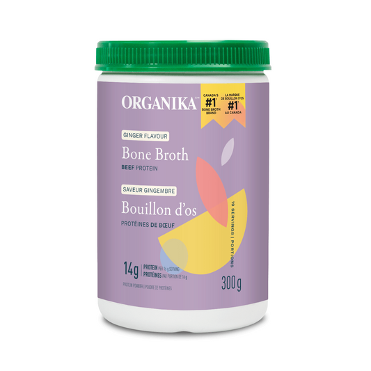 Organika Beef Bone Broth Ginger Protein Powder 300g