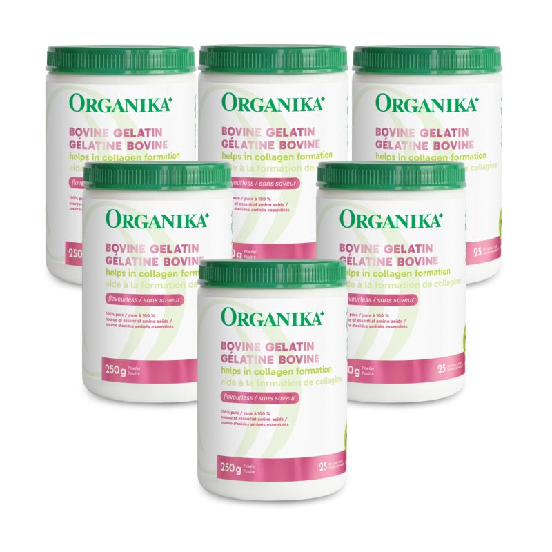 [優惠組合] 6瓶x Organika牛皮明膠粉，250克