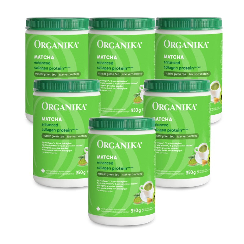 6x Organika Enhanced Collagen Vitality Matcha 250g Bundle