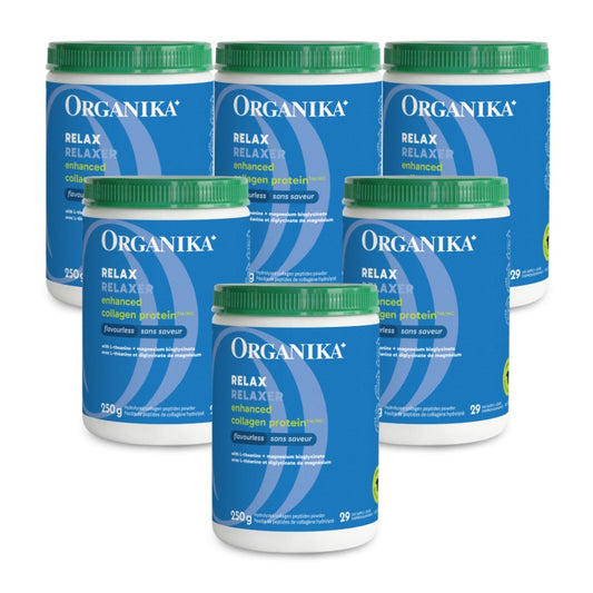 6x Organika Enhanced Collagen Relax 250g Bundle