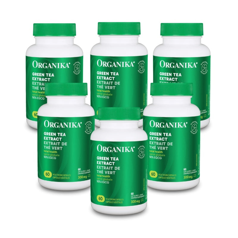 [优惠组合] 6瓶 X Organika 瘦身塑形绿茶萃取 300 毫克，60 粒素食胶囊 
