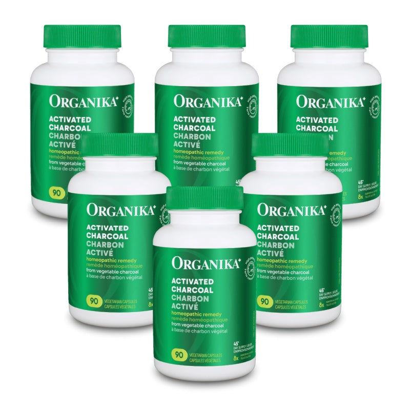 [优惠组合] 6瓶 X Organika  活性炭胶囊，90 粒素食胶囊