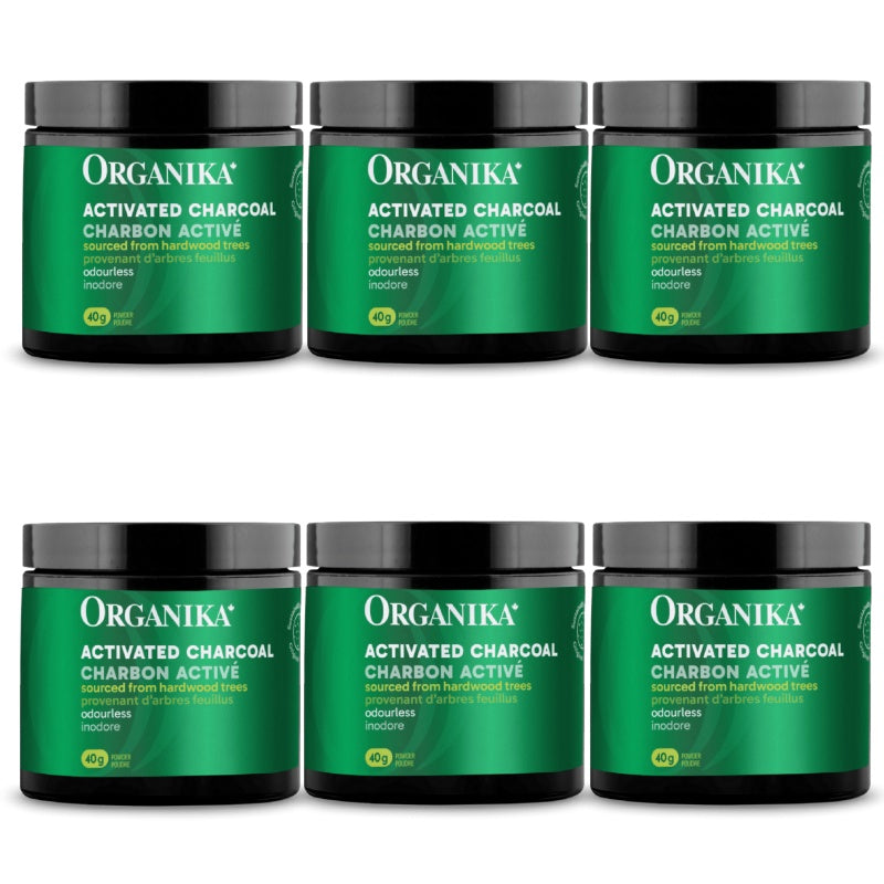 6x Organika Activated Charcoal Powder 40g Bundle