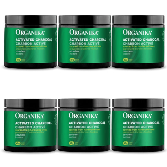 6x Organika Activated Charcoal Powder 40g Bundle