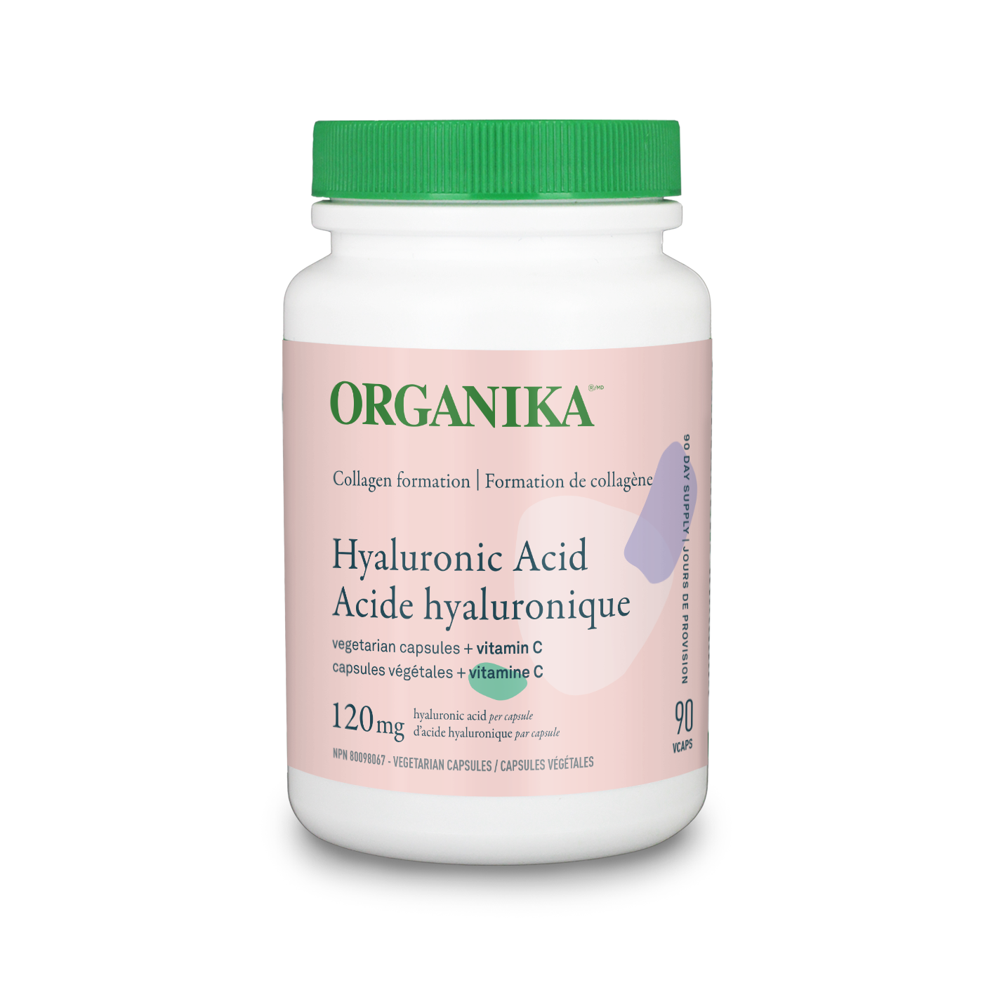 Organika Hyaluronic Acid + Vitamin C 120mg 90 vegetarian capsules