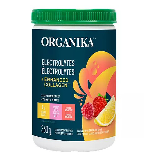 Organika 電解質 + 增強膠原蛋白 - 檸檬莓果味 360 克