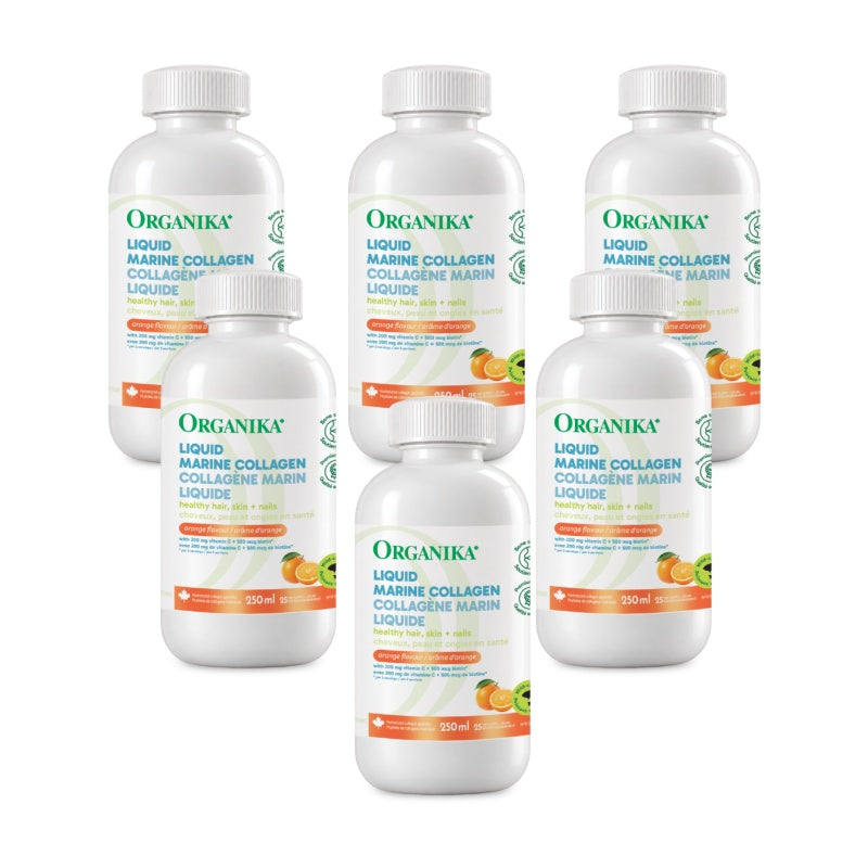 6x Organika Liquid Marine Collagen 250ml Bundle