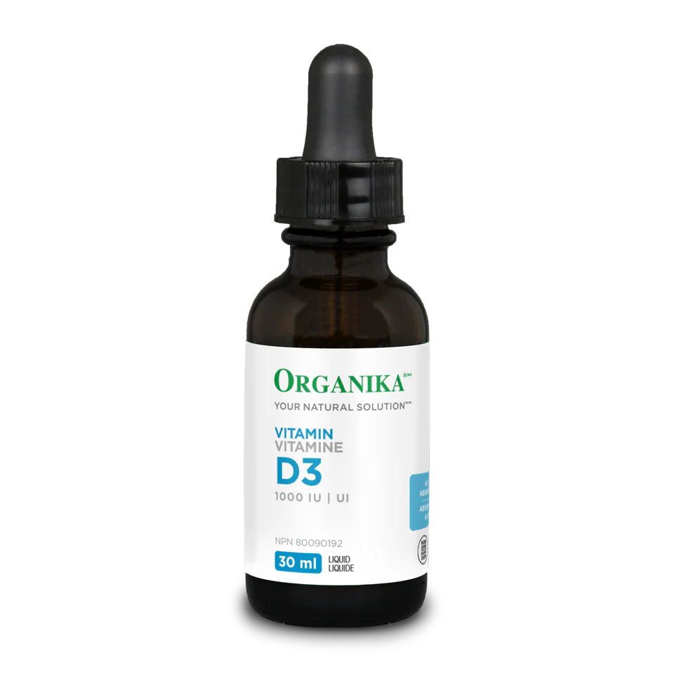 Organika Vitamin D3 dropper bottle on a white background natvd natural vitamin direct 