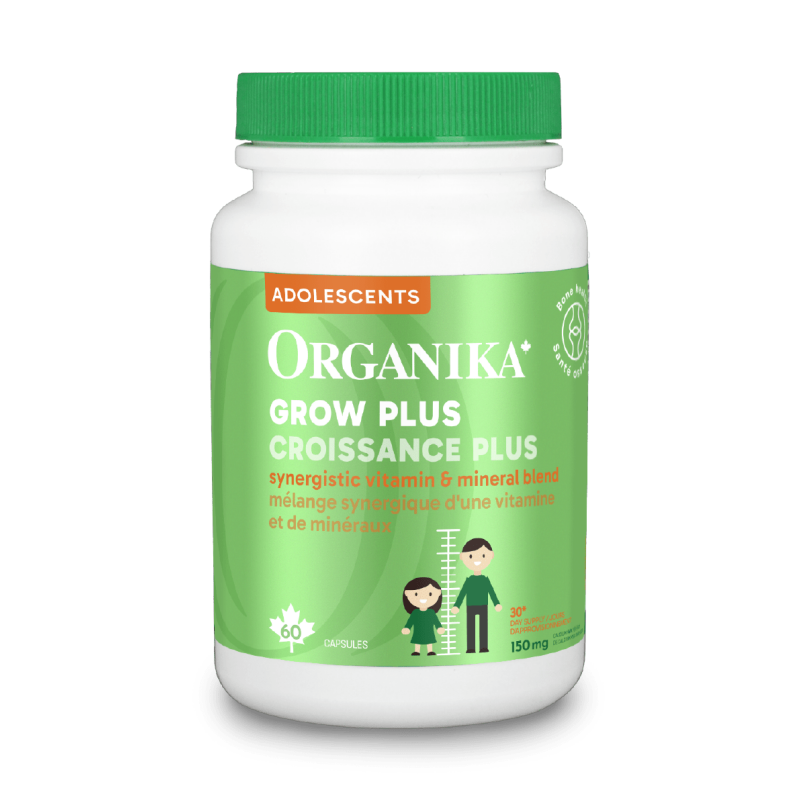 Organika 儿童成长营养补充剂，60 粒素食胶囊