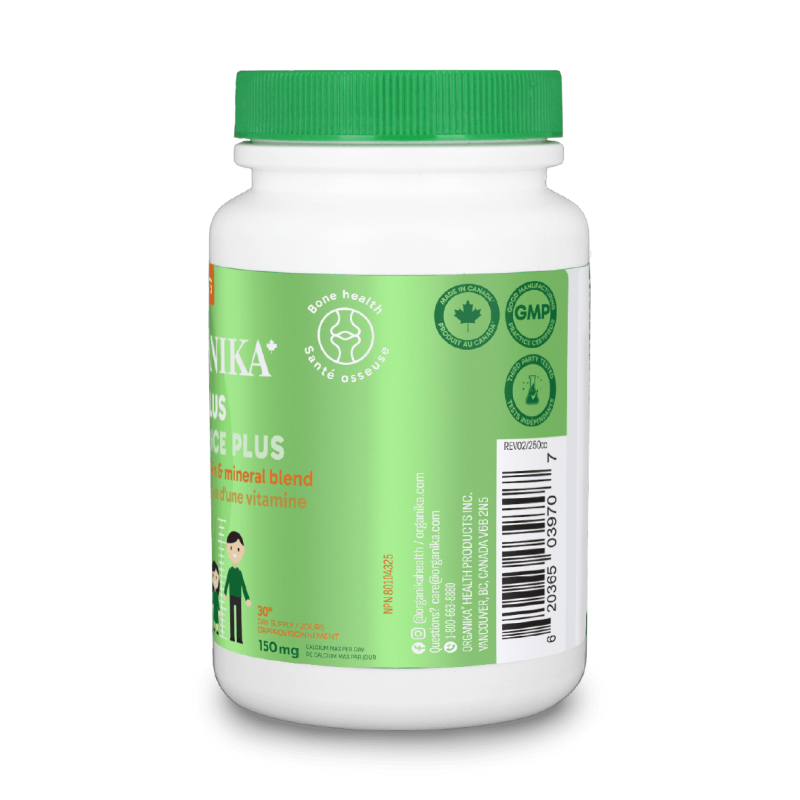 Organika 儿童成长营养补充剂，60 粒素食胶囊