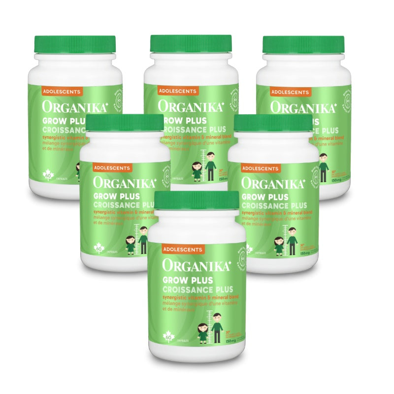 6 x Organika kids Grow Plus 60 vegetarian capsules Bundle