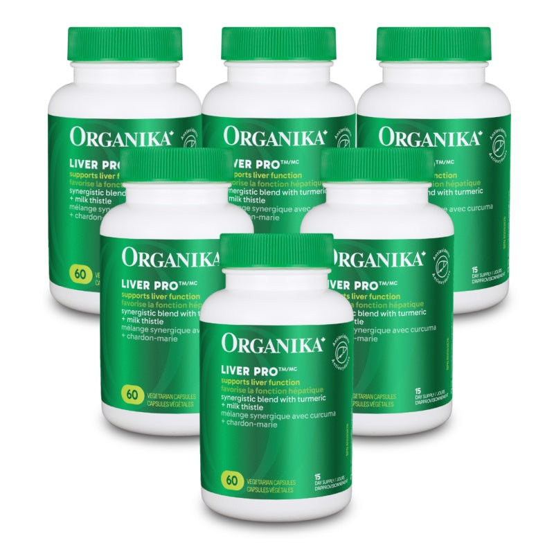 6x Organika Liver Pro 60 vegetarian capsules Bundle